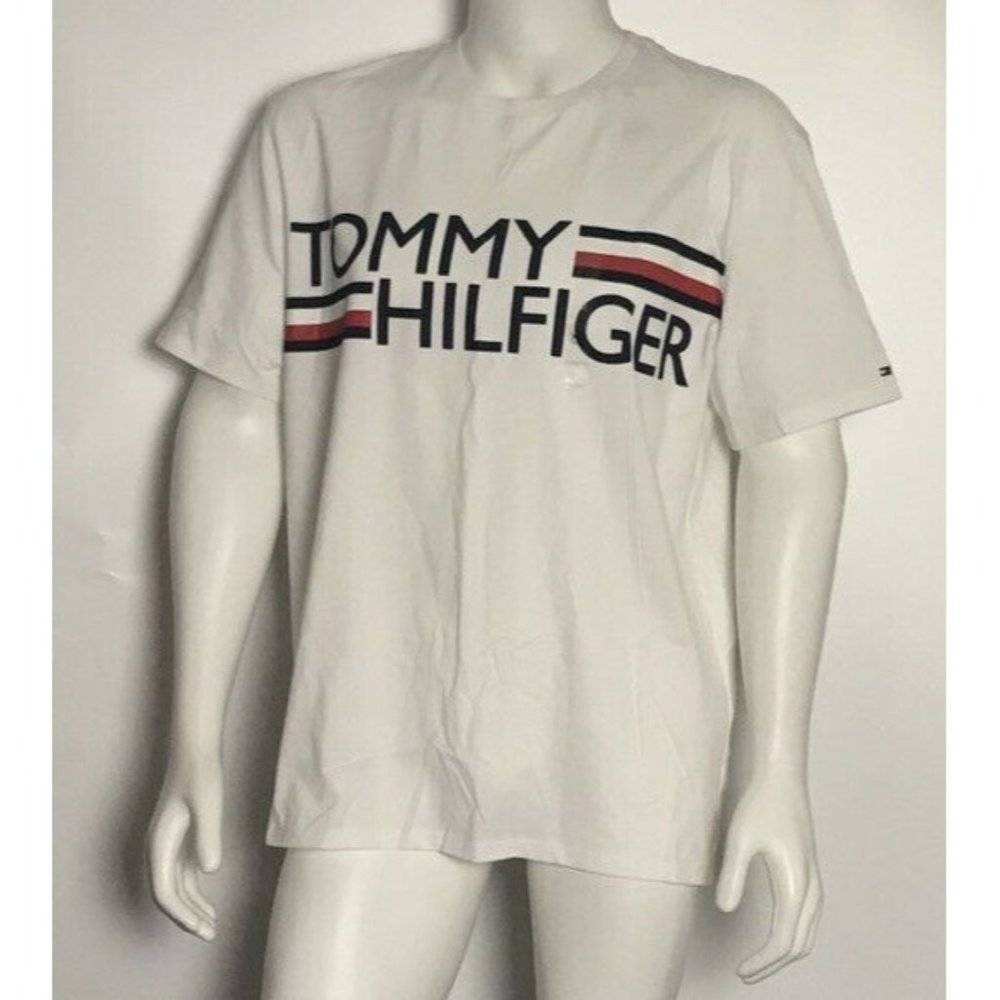 ⚒️Men’s Tommy Hilfiger t-shirt men Style 78F1730 112 Short Sleeve White Size XL